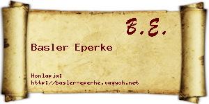 Basler Eperke névjegykártya